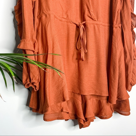 NWT &MERCI RUST RUFFLE ROMPER - Picture 6 of 11